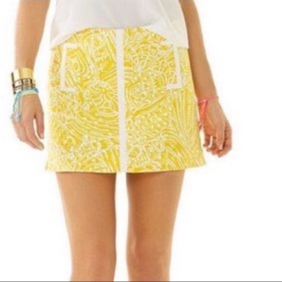 Lilly Pulitzer Dresses & Skirts - Lilly Pulitzer sea cup skirt yellow